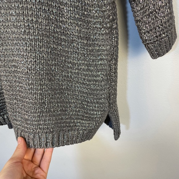 Metallic knit sweater with quarter length sleeve 100% cotton size medium - Picture 7 of 14